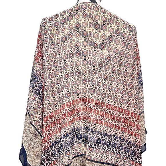 Catherines Boho Sheer Retro Open Front Sz 2X 3X Kimono Topper - Picture 10 of 10